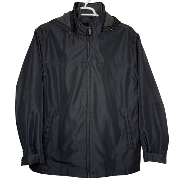 Weatherproof Black All Weather Insulated Winter Coat Size XL Detachable Hood - Picture 1 of 15